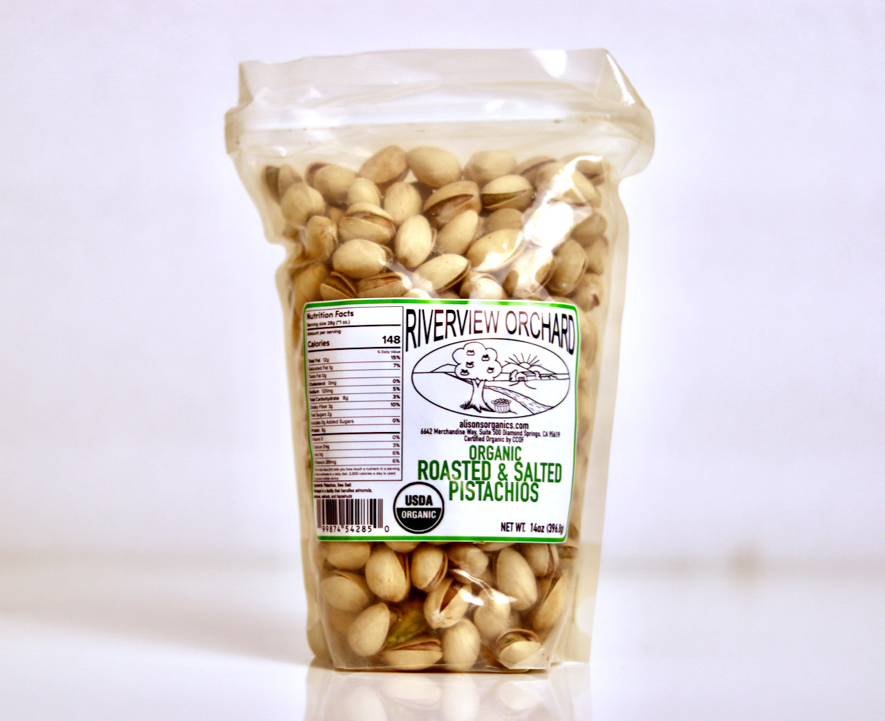 Organic Roasted & Salted Pistachio's