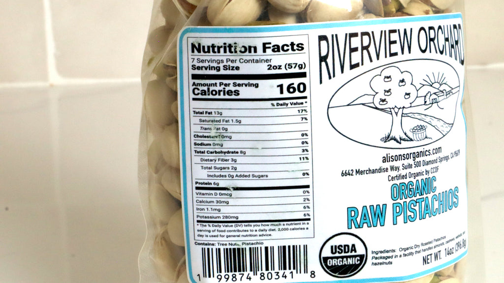 Organic Raw Pistachio's