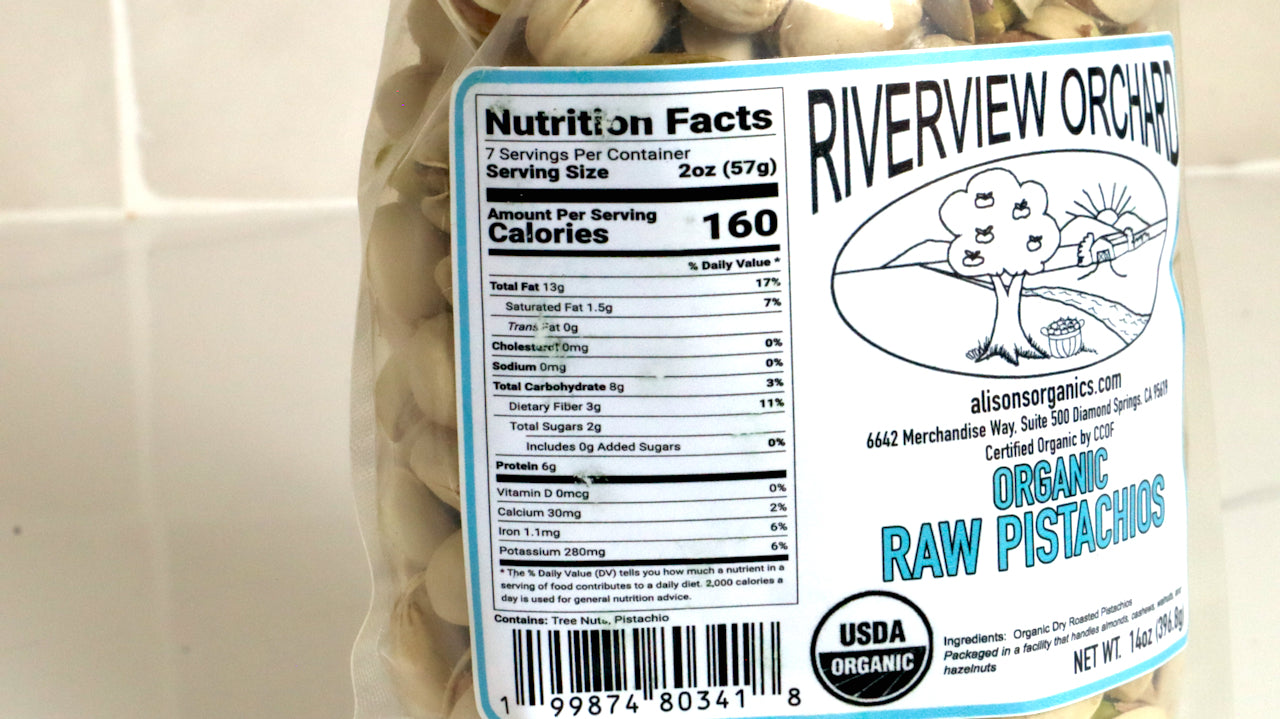 Organic Raw Pistachio's
