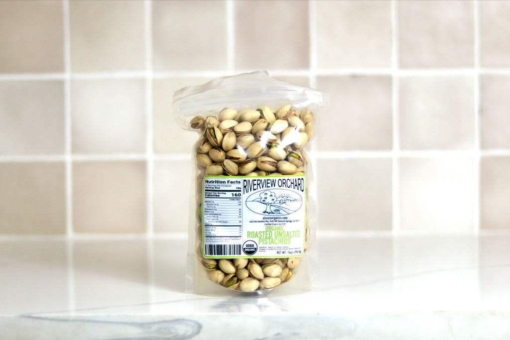 Organic Roasted Unsalted Pistachio's